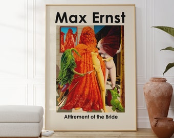 Cartel de Max Ernst - Atuendo de la novia - Cartel de alta calidad - Impresión de Max Ernst - Surrealismo - Arte surrealista - Fiel al original