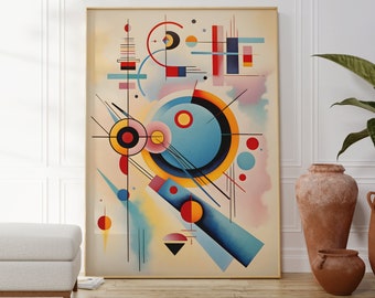 Wassily Kandinsky Poster - Premium Qualität - Kandinsky Druck - Kandinsky Kunstdruck - Kandinsky Poster - Russisches Poster - Bauhaus
