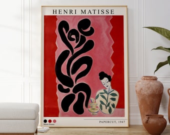 Henri Matisse Poster - Papercut, Matisse Painting, Matisse Art, Henri Matisse Print, Modern Gallery Art, Matisse Gift, Tentoonstellingskunst