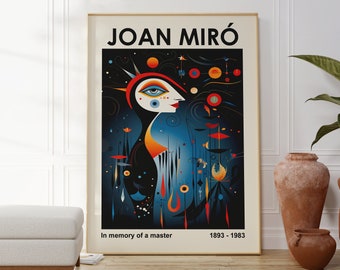 Joan Miro Poster - Abstract Catalan Art as Miro Wall Art, Miro Painting, Abstract Surrealism, Joan Miro Print, Museum Exhibition