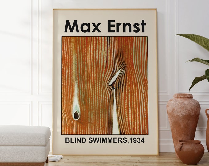 Original Vintage Druck 1975 von Max Ernst. La Joie de Vivre (1936 ...