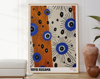 Yayoi Kusama Poster - Premium Qualität - Yayoi Kusama Druck - Japandi Poster - Kusama Wandkunst - Japanisches Poster - Japanisches Bild