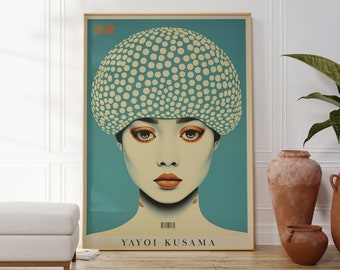 Yayoi Kusama Poster - Premium Quality - Yayoi Kusama Print - Japandi Poster - Kusama Wall Art - Japanese Poster - Yayoi Kusama Image