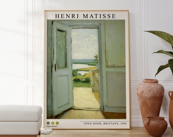 Henri Matisse Open Door Poster, Matisse Painting, Matisse Art, Henri Matisse Poster, Modern Gallery Art, Matisse gift, Brittany