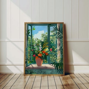 Cartel de Matisse - Naturaleza, Arte mural de Henri Matisse, Cartel colorido como impresión de Henri Matisse, Arte de exposición en estilo Matisse, Florero