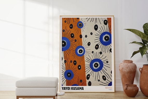Yayoi Kusama Poster - Premium Qualität - Yayoi Kusama Druck - Japandi Poster - Kusama Wandkunst - Japanisches Poster - Japanisches Bild