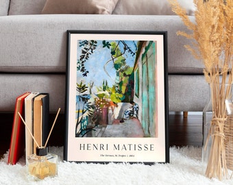 La Terraza, St. Tropez, Arte Francés, Cartel de alta calidad, Impresión Henri Matisse, Decoración de pared, Arte Matisse, Estilo Matisse, Matisse