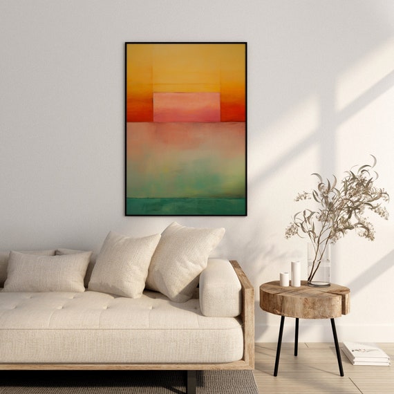 Rothko Poster - Abstrakte Rothko Wandkunst in Museumsqualität, Moderner Wanddeko als Mark Rothko Druck, auch als 3 teiliges Set verfügbar