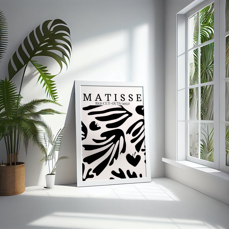 Henri Matisse Poster Red Cut-Outs Hochwertiges Poster Henri Matisse Druck Moderne Wanddekoration Matisse Kunst Bild 4