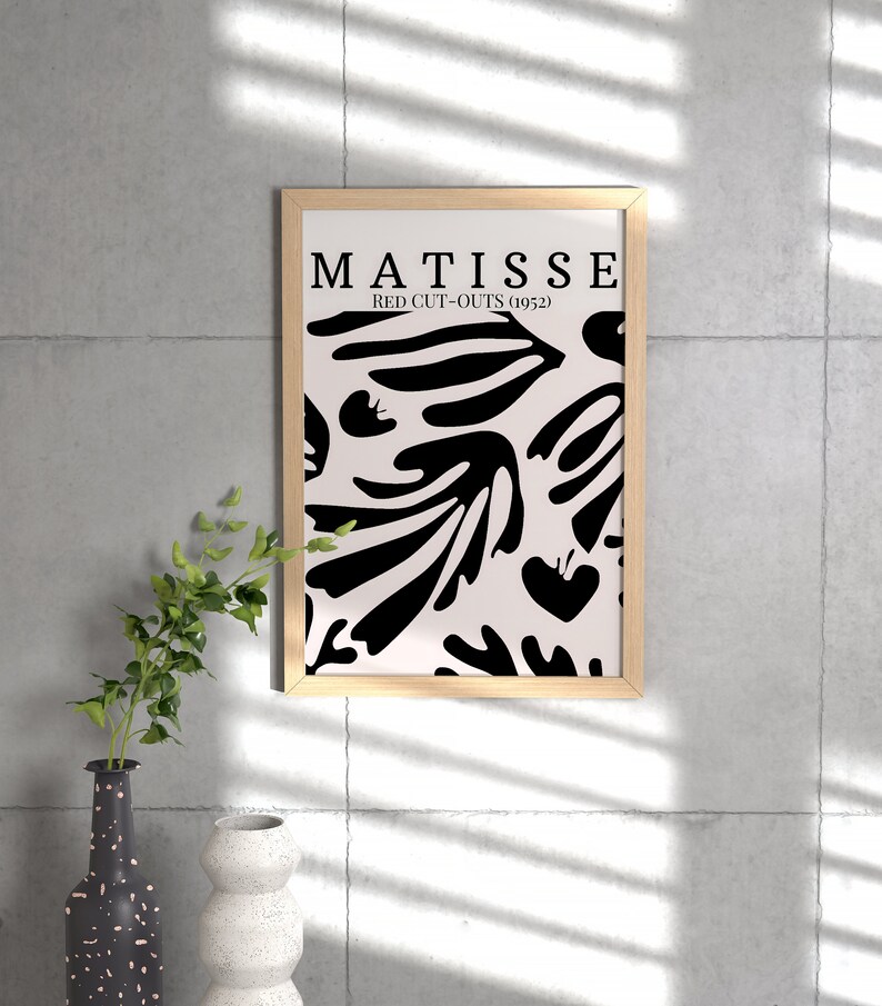 Henri Matisse Poster Red Cut-Outs Hochwertiges Poster Henri Matisse Druck Moderne Wanddekoration Matisse Kunst Bild 7