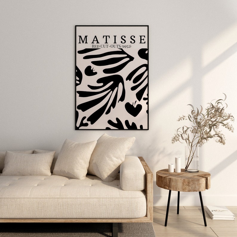 Henri Matisse Poster Red Cut-Outs Hochwertiges Poster Henri Matisse Druck Moderne Wanddekoration Matisse Kunst Bild 3