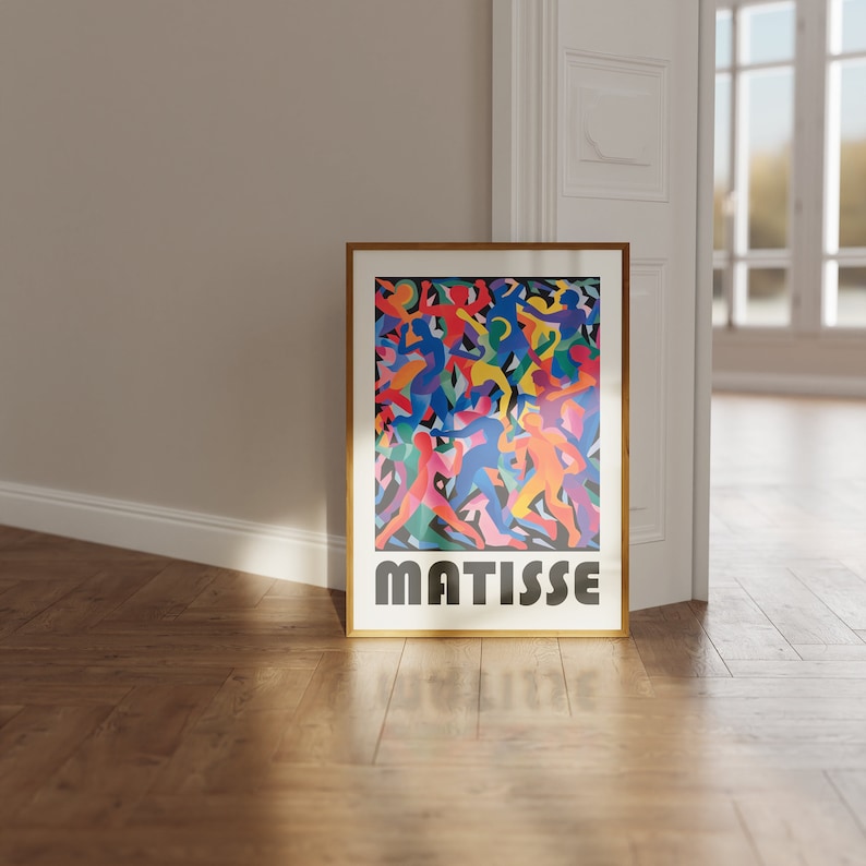 Henri Matisse Poster De Dans Hoogwaardige poster als Henri Matisse print Moderne tentoonstellingskunst in Matisse-stijl afbeelding 1