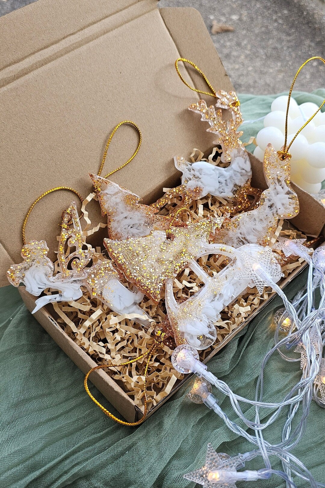 Epoxy Resin Ornaments Set Etsy