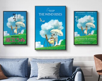 The Wind Rises Movie Poster Collection - Authentic Film Memorabilia - High-quality Canvas Prints for Decoration