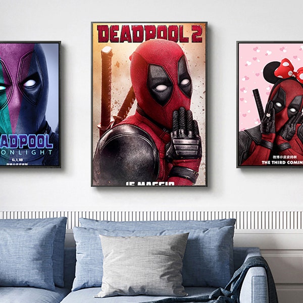 Deadpool 2 Movie Poster Collection - Authentic Film Memorabilia - High-quality Canvas Prints for Decoration