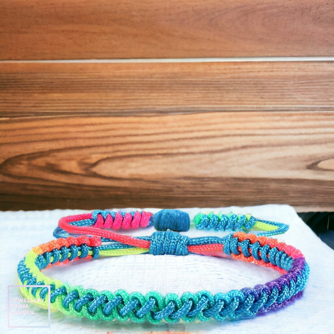 Rope Bracelet Colourful Rope Bracelet Handmade Rope Etsy