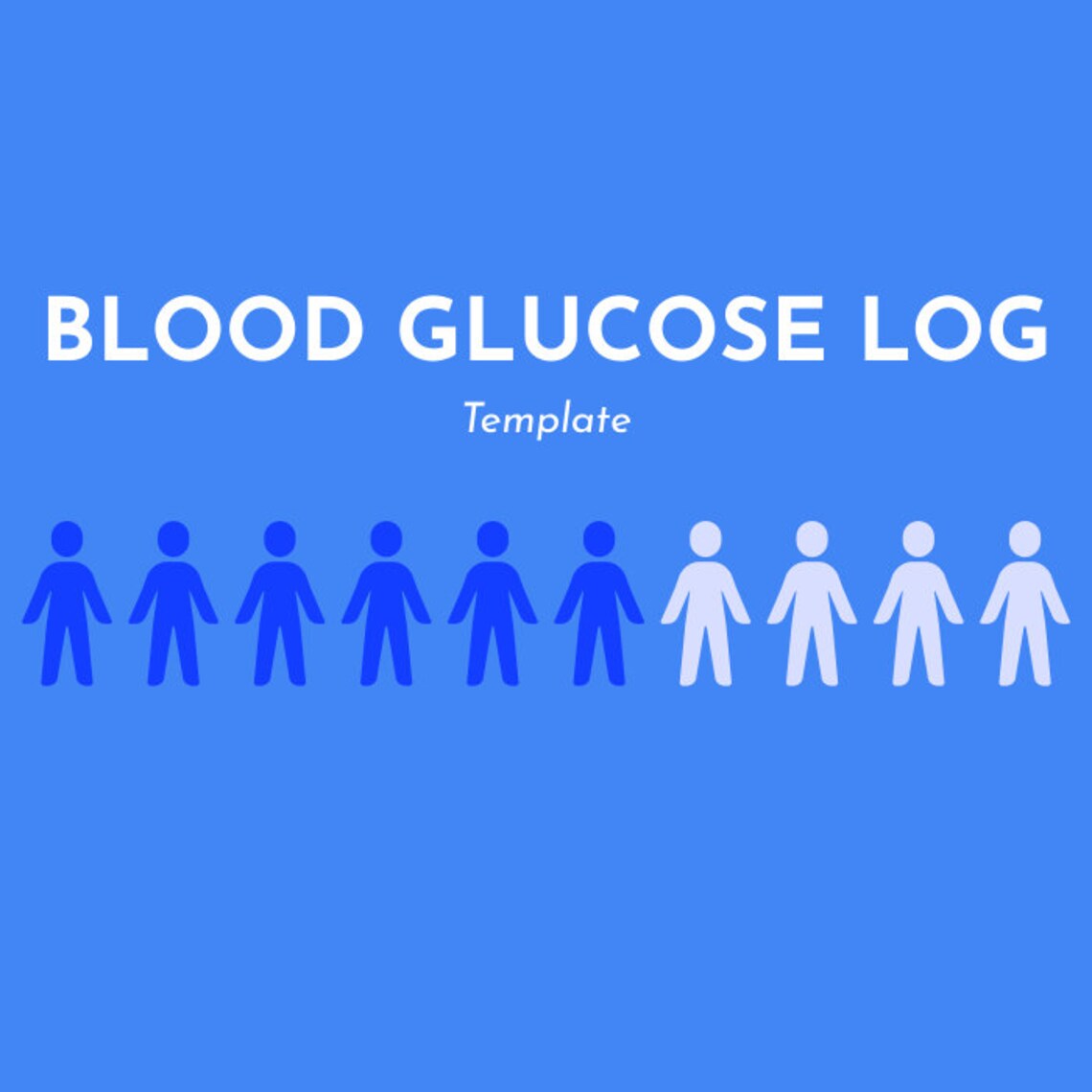 Blood Glucose Log Template/ Worksheet Etsy Blood Glucose Log Template/ Worksheet Etsy
