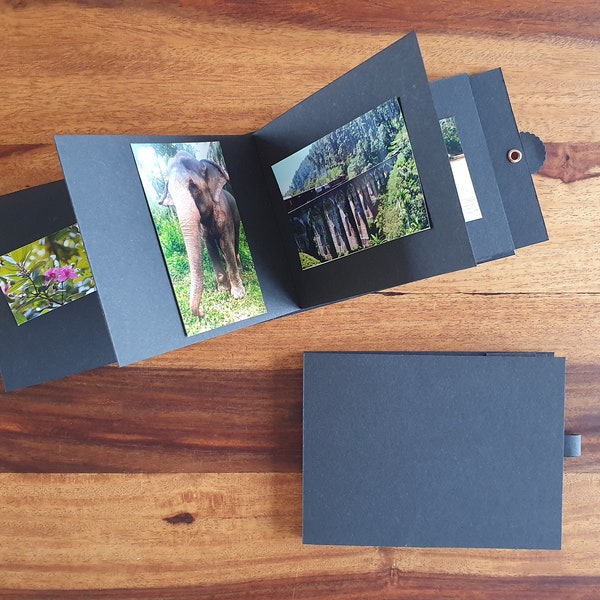 DIY pull-out photo album with 6 pages, album for holiday memories, birthdays, weddings, Valentine's Day