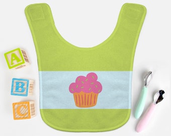 Cupcake Pink Baby Bib, Baby Gift Ideas, Baby Clothing, Unique Baby Gifts, Baby Shower