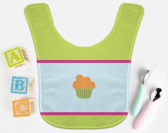 Bavaglino Cupcake Arancione, Idee Regalo per Bambini, Abbigliamento per Bambini, Regali per Bambini Unici, Baby Shower