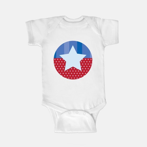 Star Spangled Short-Sleeve Baby Bodysuit, Baby Gift Ideas, Shower Gift, Baby Clothing, Baby Shower, Onesie