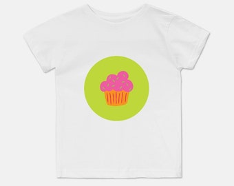 Maglietta per bambini a maniche corte rosa Cupcake, Idee regalo per bambini, Maglietta per bambini, Regali unici per bambini