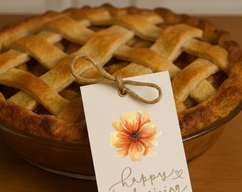 Happy Thanksgiving-tags Thanksgiving-kaart rustiek thema herfst