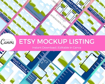 Etsy Listing Mockup Templates, Canva Mockups (Digital Download)