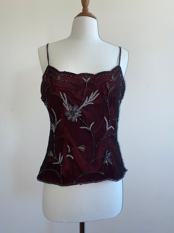 Red silk corset formal - Gem