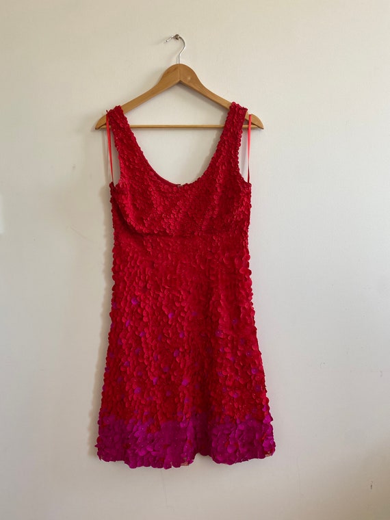 Vintage Alannah Hill Red Pink Magenta Petal Flowe… - image 7