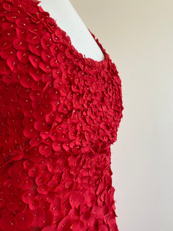 Vintage Alannah Hill Red Pink Magenta Petal Flowe… - image 3