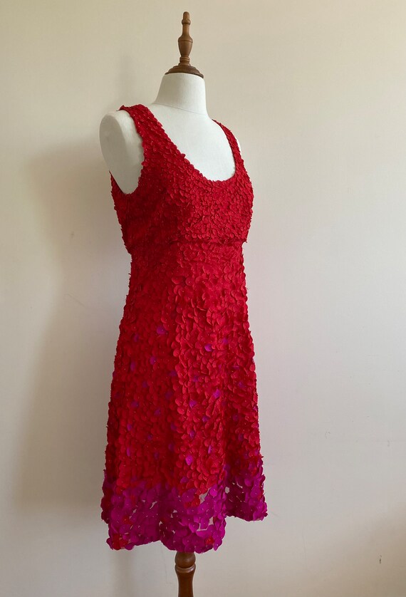 Vintage Alannah Hill Red Pink Magenta Petal Flowe… - image 2