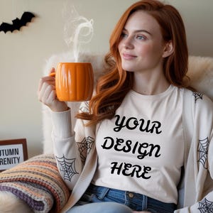 Bella Canvas 3001 Fall Shirt Mockup Bundle | Halloween T-Shirt Mockup Set | Fall Shirt Mockup | Autumn Tshirt Mockup Bundle for Etsy Sellers