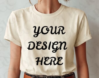 Komfortfarben 1717 Mockup Set | CC1717 Übergroßes T-Shirt PSD, PNG & JPG | T-Shirt Mockup Bundle