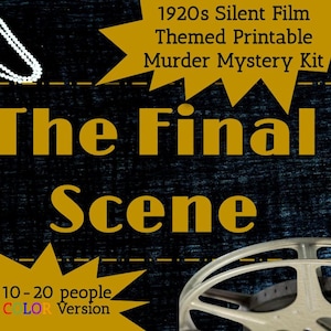 The Final Scene Digital Murder Mystery Party 10-20 person version, Group Game Printable Solve a Mystery Whodunnit Murder Mystery Diner color
