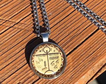 Turkse sjamanistische trommelketting, tengrist, sjamanistische trommelhanger, Turkse ketting - sjamanistische ketting