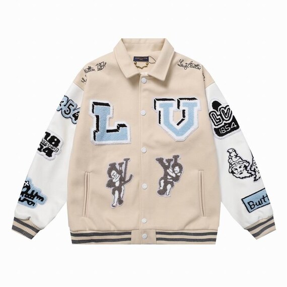 Louis Vuitton Blue & White Puppet Varsity Jacket