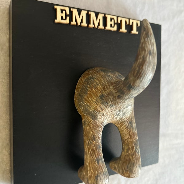 Custom Made 6x6 Dog Butt Leash Holder with name plate