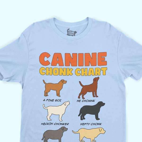 Canine chonk chart unisex t-shirt | Funny dog shirt, Veterinarian gift, Dog lover gift, Vet student gift, Vet student gift, Dog mom shirt