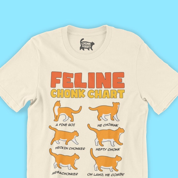 Feline chonk chart unisex t-shirt | Funny cat shirt, Veterinarian gift, Cat lover gift, Vet student gift, Vet student gift, Cat mom shirt