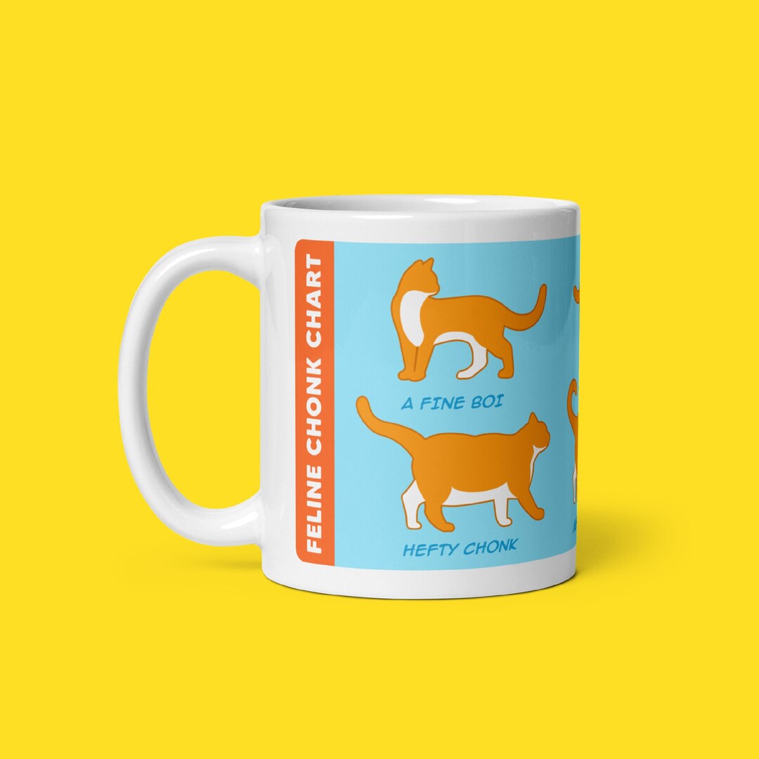 Feline Chonk Chart Mug Veterinarian Gift, Funny Cat Mug, Doctor Gift