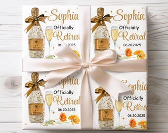 Personalized Retirement Gift Wrap: Celebration Papers