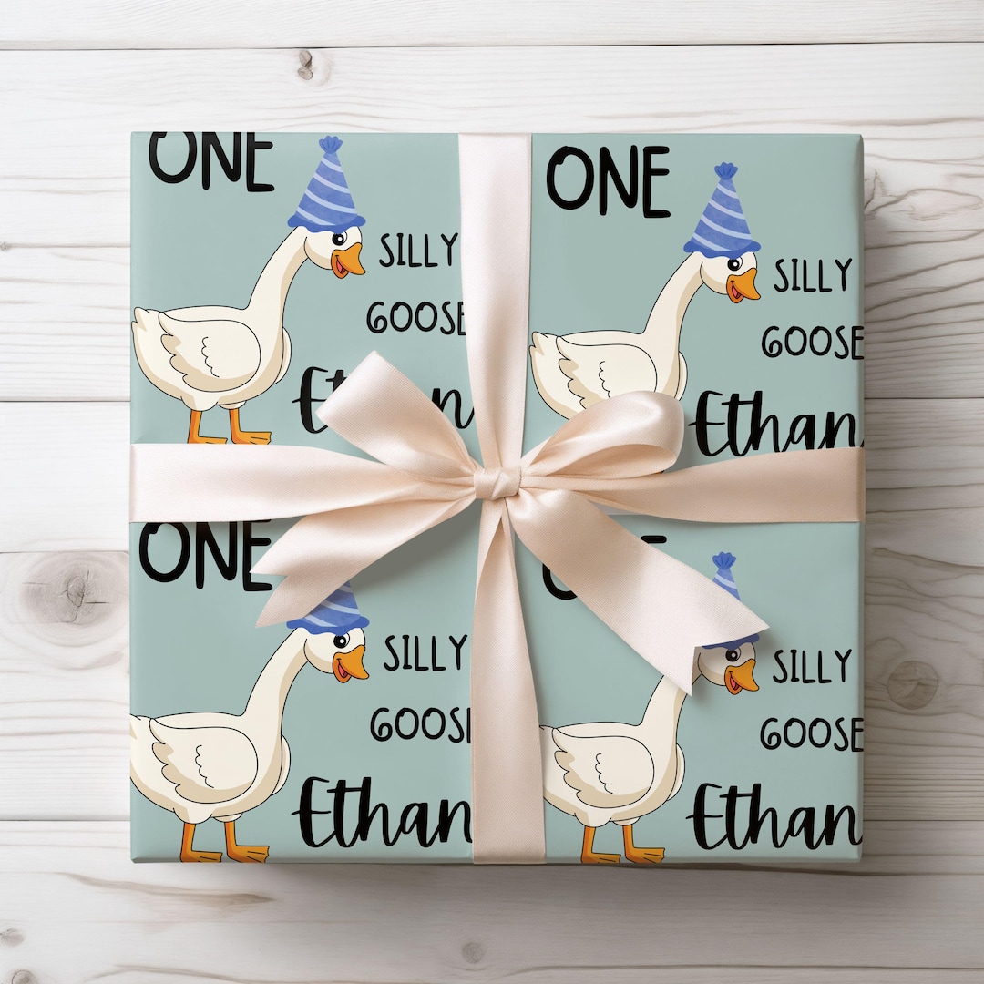 Personalized Silly Goose Wrapping Paper: Fun Birthday Gift Wrap - Etsy