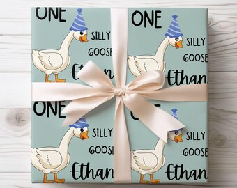 Personalized Silly Goose Wrapping Paper: Fun Birthday Gift Wrap