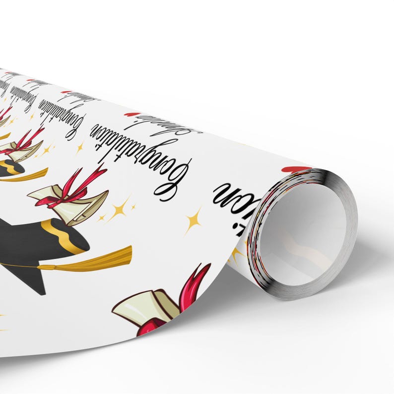 Personalized Graduation Wrapping Paper: Cap & Diploma Design - Etsy