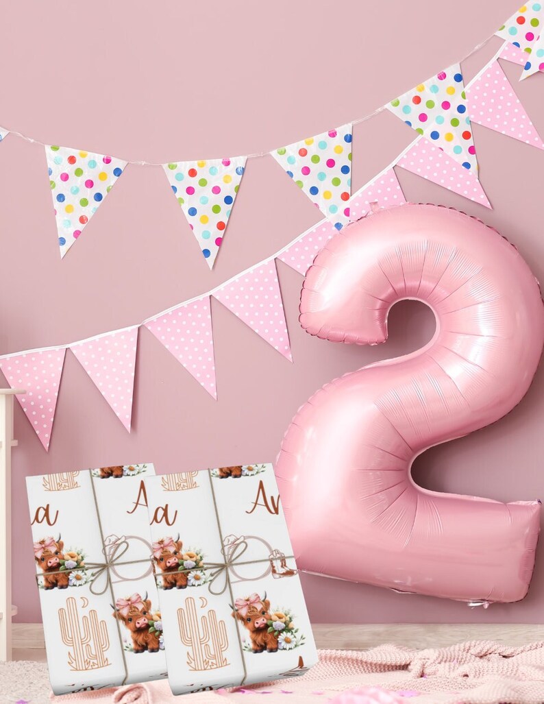 western wrapping paper for girl