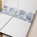 Navy Blue Rose Belly Bands Printable Belly Bands Garden Wedding Invite ...