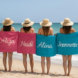 Personalized Beach Towel Gift, Personalized Gifts, Bridesmaid Gift, Bachelorette Party Favor, Wedding Gifts, Bride Gift, Turkish Beach Towel