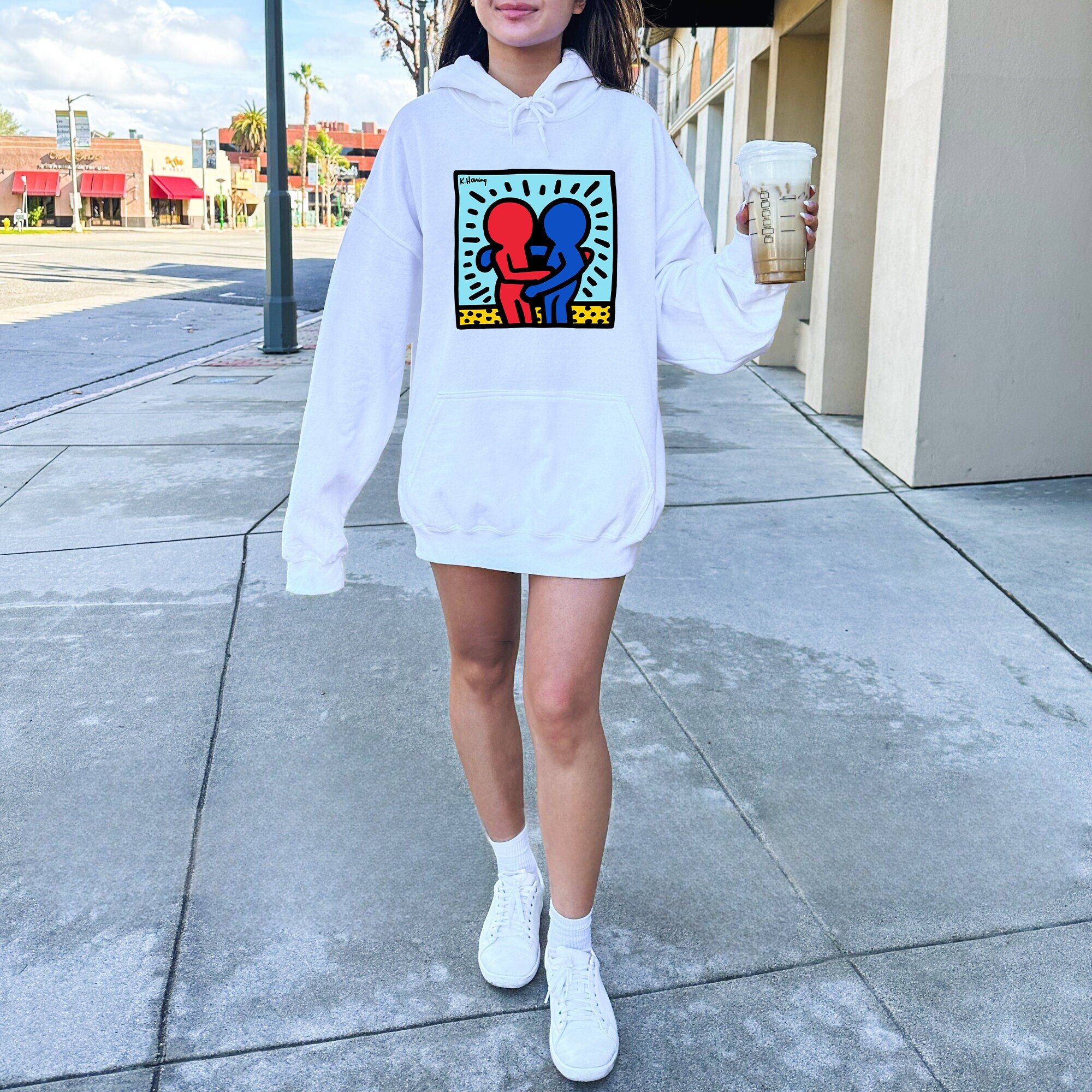 Keith Haring Hoodie Keith Haring Sweatshirt Iconic Pop Art - Etsy
