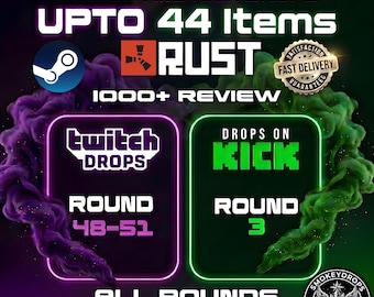 Paquetes de objetos y patadas de Rust Twitch Drops en todas las rondas | Paquete de aspectos de Rust, entrega rápida